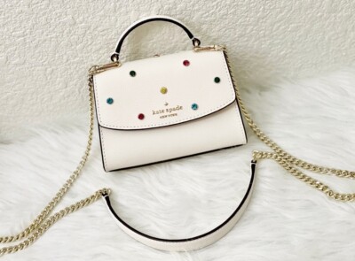 Kate Spade Darcy Micro Satchel Studded Festive Cream Multi NWT | eBay
