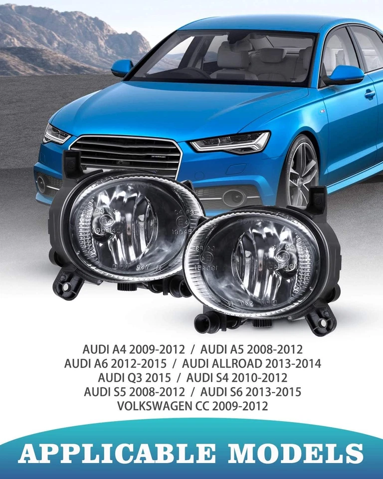Faros antiniebla para AUDI A5/12-18 2010-2011 AUDI A6/15 Q3/08-12 S5/09-12 AUDIA4 Avant Foto 2 de 4