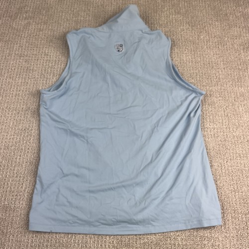 G/Fore Perforated Sleeveless Polo Top Womens XL Baja Blue Gfore Performance NWT* - Picture 9 of 14