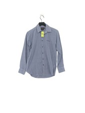 Pierre Cardin Men's Shirt XS Blue Polyester with Cotton Basic