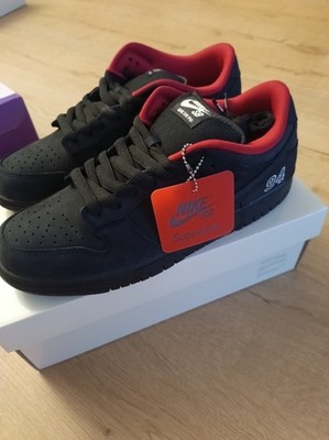 Nike SB Dunk Low Supreme Black Gr. 45 11 HQ8487-001