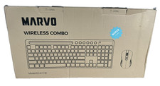 Marvo KC-411W Wireless Keyboard Mouse Combo 2.4GHz USB Receiver Open Box