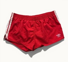 Vintage Men s Adidas Running Shorts 70s USA Made Striped Cotton Sz L 36 Trefoil