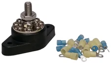 3/8 (Black) Distribution Stud Junction Post -8 Terminal Block- Buss Bar Kit
