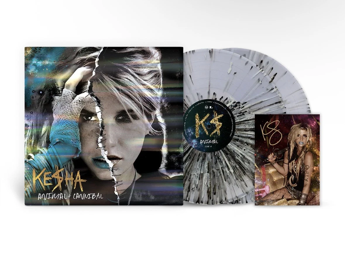 signed animal cannibal deluxe (black & white splatter vinyl