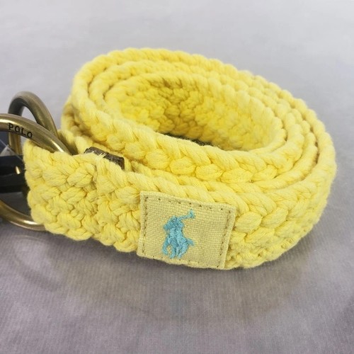 Polo Ralph Lauren Mens Braided Belt Apparelbelt Large Empire Yellow - Picture 3 of 5