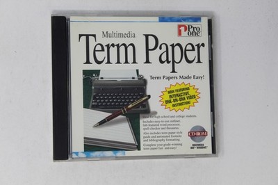 Pro One Multimedia Term Paper Cd-rom Software