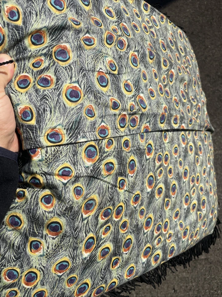 RARE Mardi Gras Mask Cirque De Soleil Voodoo Fringe UNIQUE OOAK PILLOW ❤️blt7j2 - Image 4 of 4