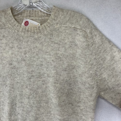 Vintage Sears Rehbock Pullover Herren Medium Beige Wollmischung Natur Neutral Dünn - Bild 10 von 15