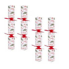 50 Christmas Party Catering Crackers White Holly Jolly Dinner Crackers 11 Inch