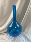 Blenko 627L Turquoise Blue Glass Bottle Only