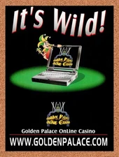2000 Golden Palace Online Casino Original Advertisement / Retro Promo v1