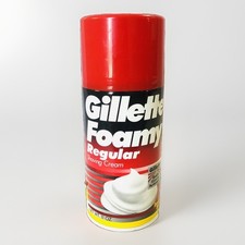 VTG 90s Gillette Foamy Regular Shaving Cream 11 Oz NOS New Made in USA Original