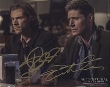 JENSEN ACKLES and JARED PADALECKI - Supernatural  GENUINE SIGNED AUTOGRAPHS
