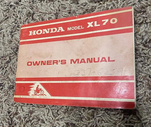 Rare Honda XL70 XL 70 K1 Factory Original Owners Manual | eBay
