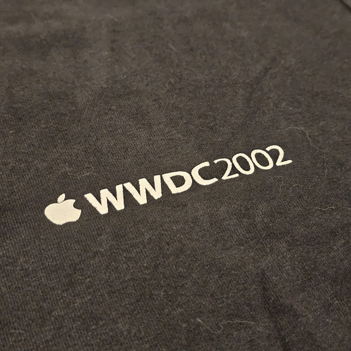 Vintage Apple WWDC 2002 STAFF T-Shirt Size L Beefy Silver | eBay