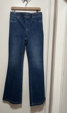 SPANX 21164R EveryWear Flare in Authentic Blue Pull-on Stretch Jeans Size L NWT