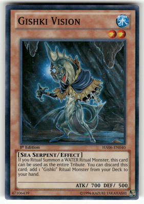 Gishki Vision Hidden Arsenal 6: Omega Xyz Super Rare Yugioh Lightly played