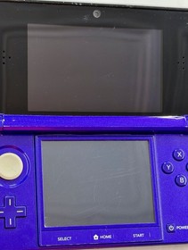 Midnight Purple Nintendo 3DS Handheld Console - OEM Charger - Tested - Mario