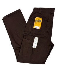 Carhartt Women's Work Pants Rugged Flex Loose Fit Canvas Brown Size 8 Tall