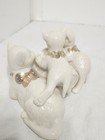 Lennox Jewels Collection Three Cats Cream Porcelain Desk Clock — photo 3