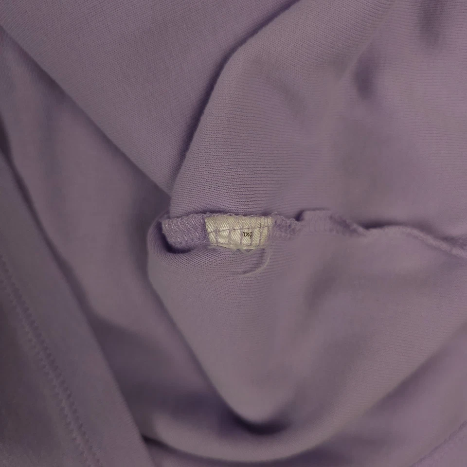 Chicos 衬衫女式 2 美国大号紫色船领短袖休闲 T 恤 — 第 4/4 张图片