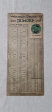 WISCONSIN ELECTRIC COMPANY DUNMORE GRINDERS DECIMAL EQUIVALENTS TAP DRILL CHART