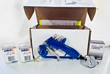 DeVilbiss FinishLine FLG-4 HVLP Gravity Spray Gun with 3 Fluid Tips & AiR Gauge