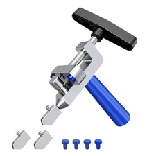 2 in 1 Roller Glass Cutter with Fine Steel Wheel for Smoother Tile Cutting