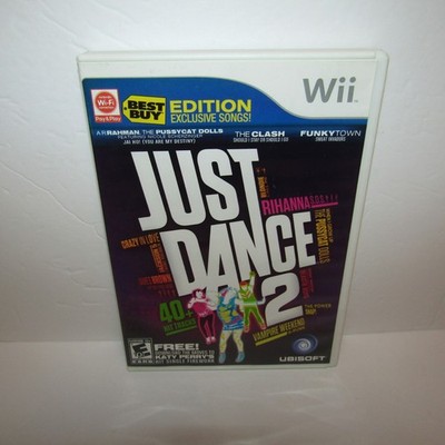 Just Dance 2 Nintendo Wii Video Game with Manual Tested Best Buy Special Edition