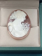 Excellent Beautiful Antique Loose Carved Oval Shell Cameo: 1.5" x 1.25"