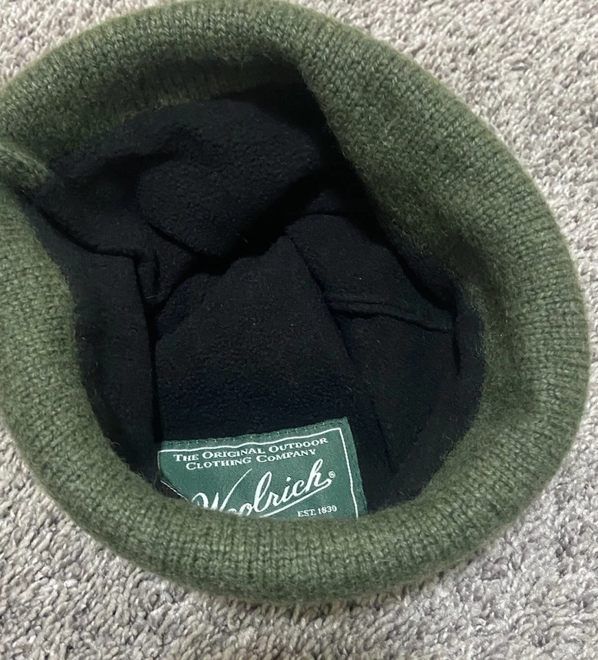 Gorro Woolrich algemado forrado de lã verde pequeno/médio - Imagem 4 de 4