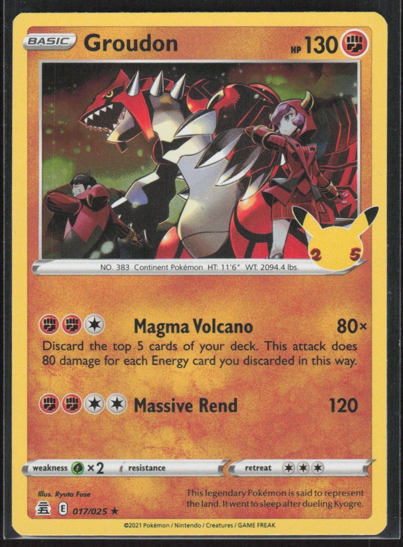 2021 Sword & Shield - Celebrations Groudon Basic/Rare #17