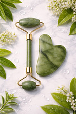 Jade Roller  Gua Sha Set Facial Massager Skin Care Tool Face Neck Gift New