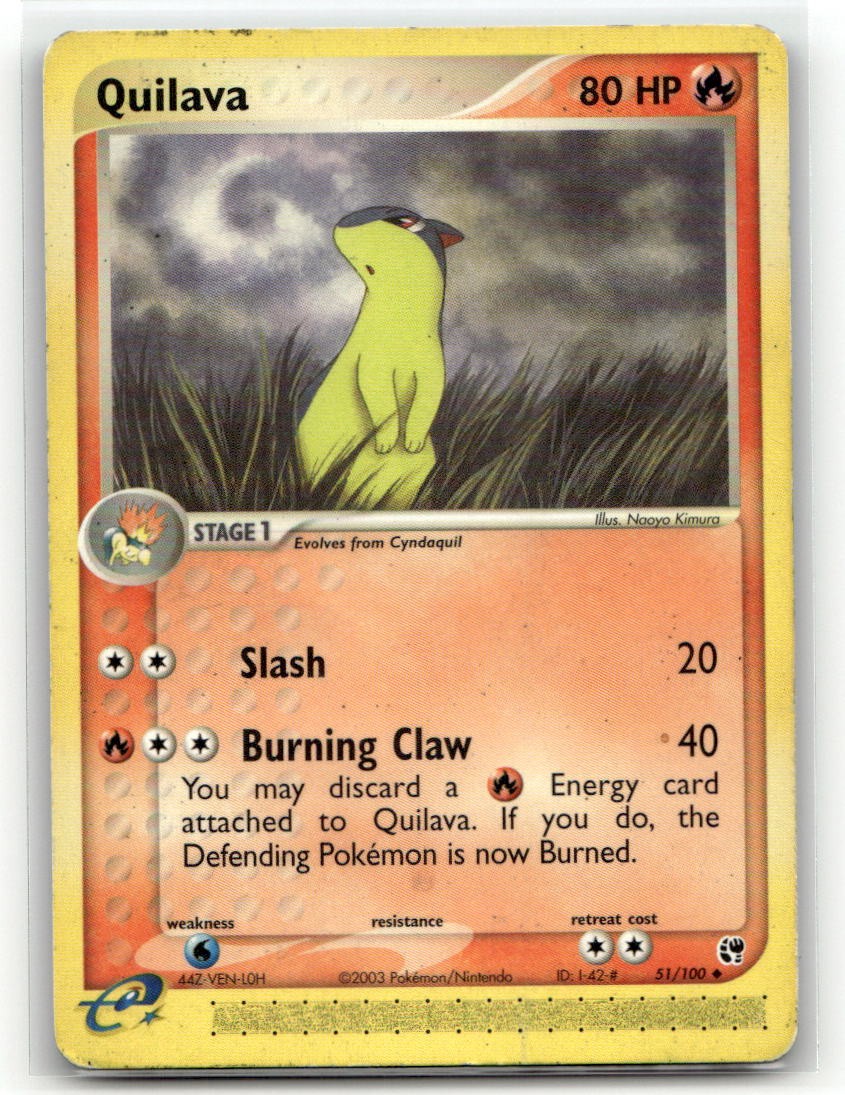 Quilava 51/100 Uncommon EX Sandstorm Pokemon EN HP