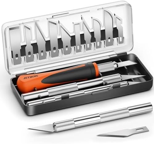 16-Piece Exacto Knife Set with 3 Craft Knives & 13 SK5 Steel Blades for Precision Hobby Work-image