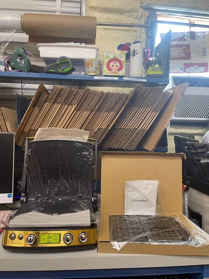 Parrilla y plancha de contacto multifunción Elite 7 en 1, cerámica saludable antiadherente... Foto 4 de 4