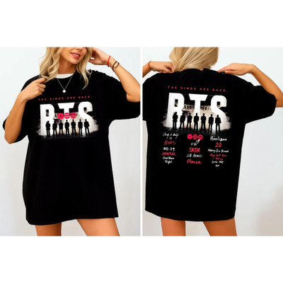 BTS Arirang Tracklist The Kings Are Back 2 Side Shirt, Bangtan 2026