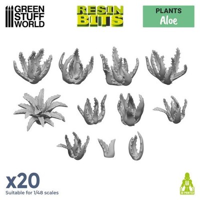 Green Stuff World Aloe Pflanzen Set (20) Resin Gelände models Plants