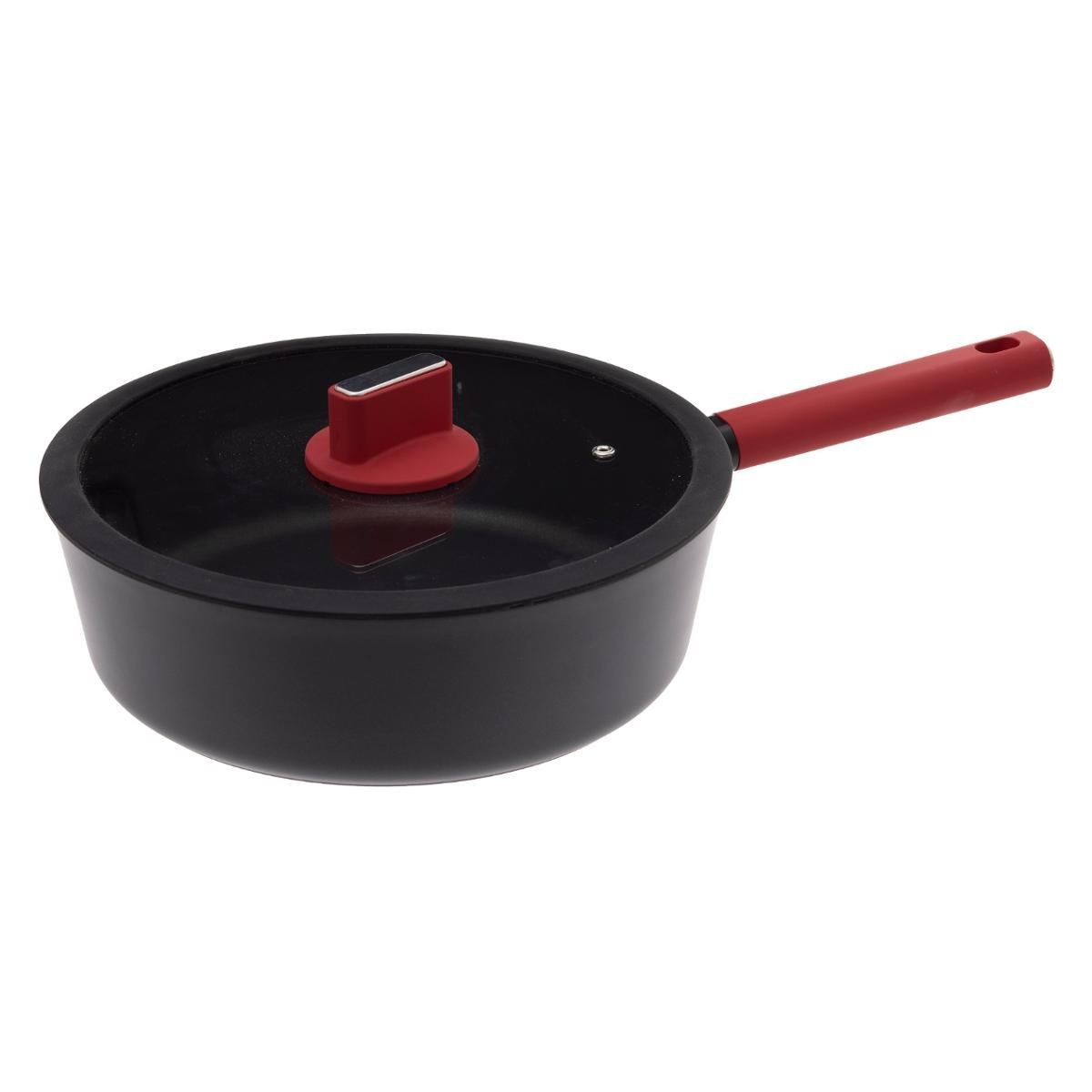 Sauteuse Silitop en aluminium forgé noir 47cm pour plaque vitrocéramique