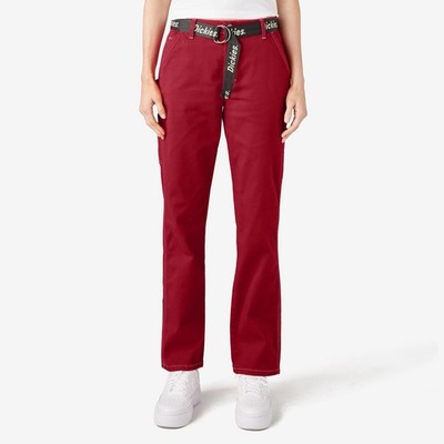Dickies Women's Relaxed Fit Carpenter Pants with belt Size 30x32 AH5429