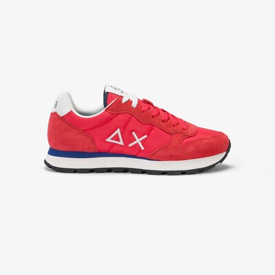 SUN 68 Sneaker Tom in nylon e suede rosso scarpe uomo AX sun68