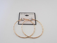 BCBGeneration Large Gold Tone Hoop Earrings -...