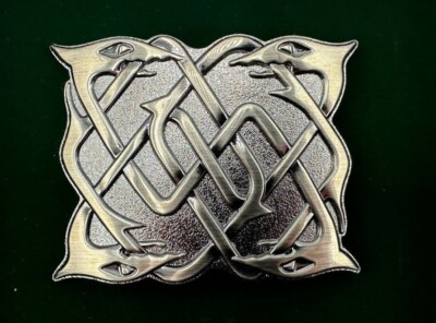 Stunning Antique Chrome SERPENT Kilt Belt buckle only £19.99