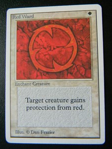 RED WARD : UNLIMITED : MTG : 1993 : VERY GOOD : SEE PHOTO'S