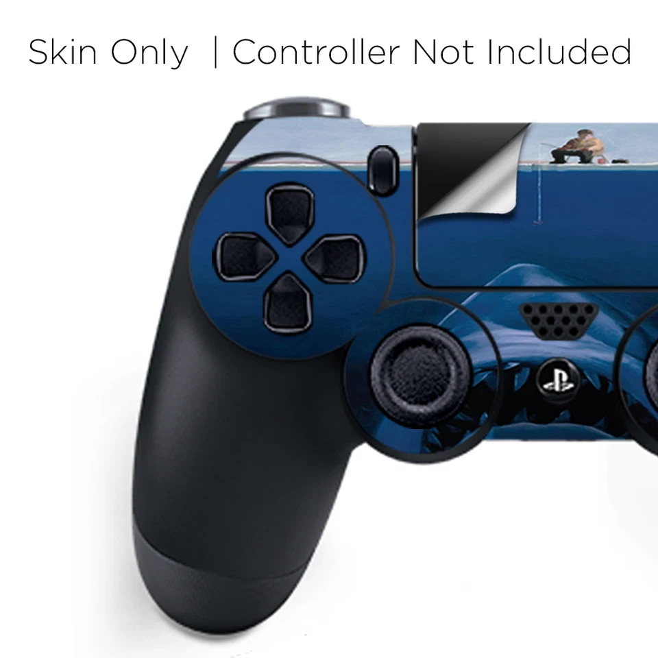 Skins Decal Wrap for PS4 / PS4 Pro Controller - Jaws Great White Under Boat - Image 3 of 3
