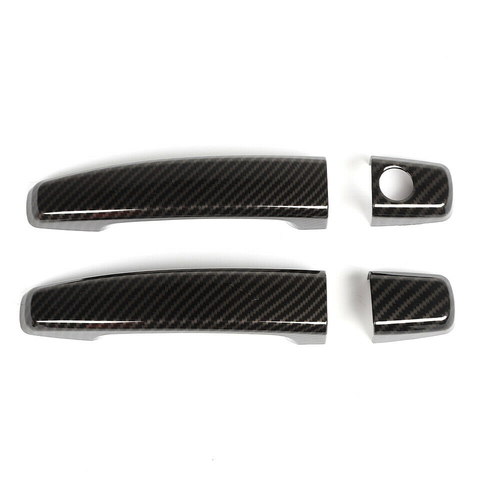 Accesorios de bisel de cubierta de manija de puerta de fibra de carbono para Chevrolet Camaro 10-15 - Imagen 8 de 8