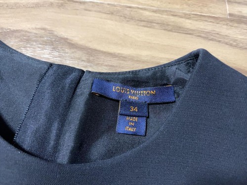 Used Louis Vuitton Wrap Design Dress One Piece Women Size 34 Very Rare - Afbeelding 3 van 6