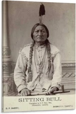 Sitting Bull Poster, Sitting Bull Print, Sioux Chief Poster Decoration Canvas