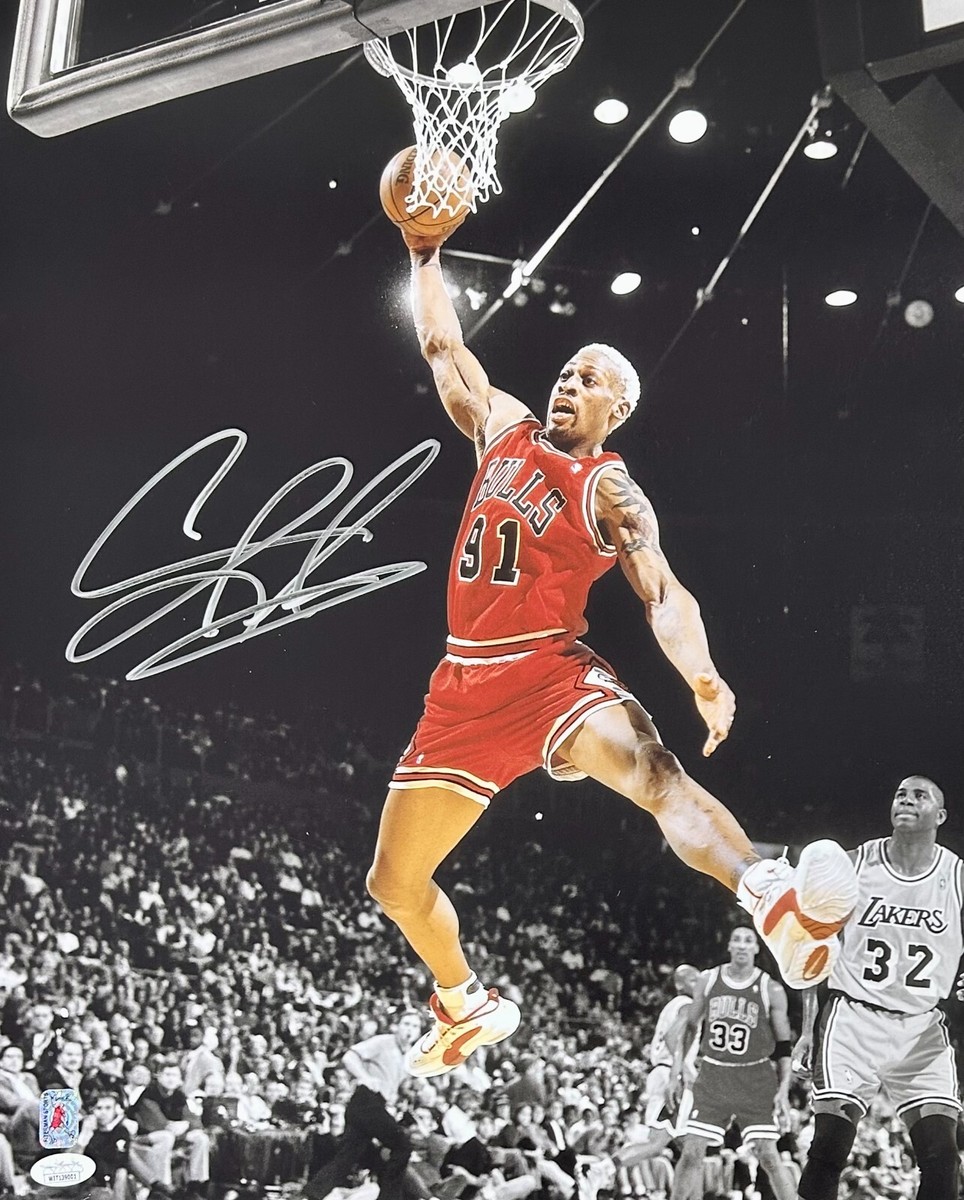 Dennis Rodman 直筆サイン入り　写真 Dennis Rodman Signed Autographed 16x20 Photo JSA Authentic